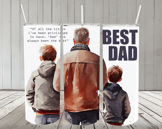DAD 20oz Skinny Tumbler or Design