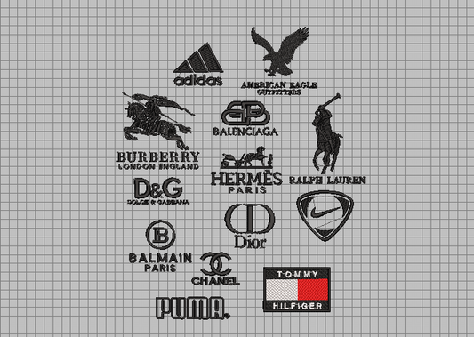 13 Brands: Embroidery Design (Digital File ONLY)